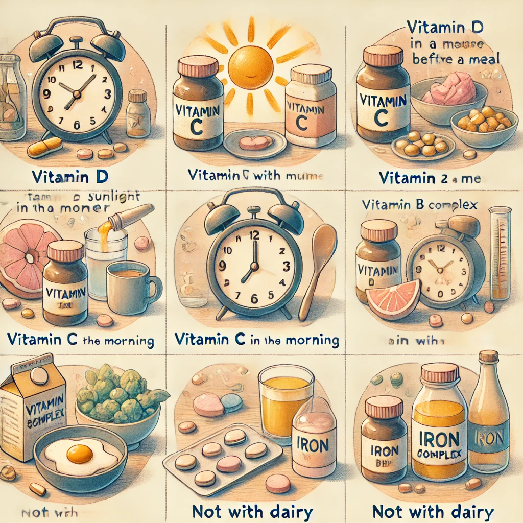 비타민별 효율적인 영양제 복용법, 제대로 알고 먹는 건강한 습관